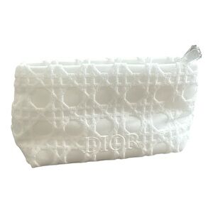 Dior Beauty White Makeup Bag | Chic Travel Cosmetic Pouch